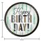 Creative Converting Minted Milestone Chocolate Chip Mint 'Happy Birthday' Dinner Plates, 96PK 372519 - alternate 2